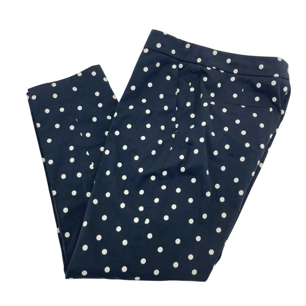 Akris Punto Cropped Pants 6 Navy/White